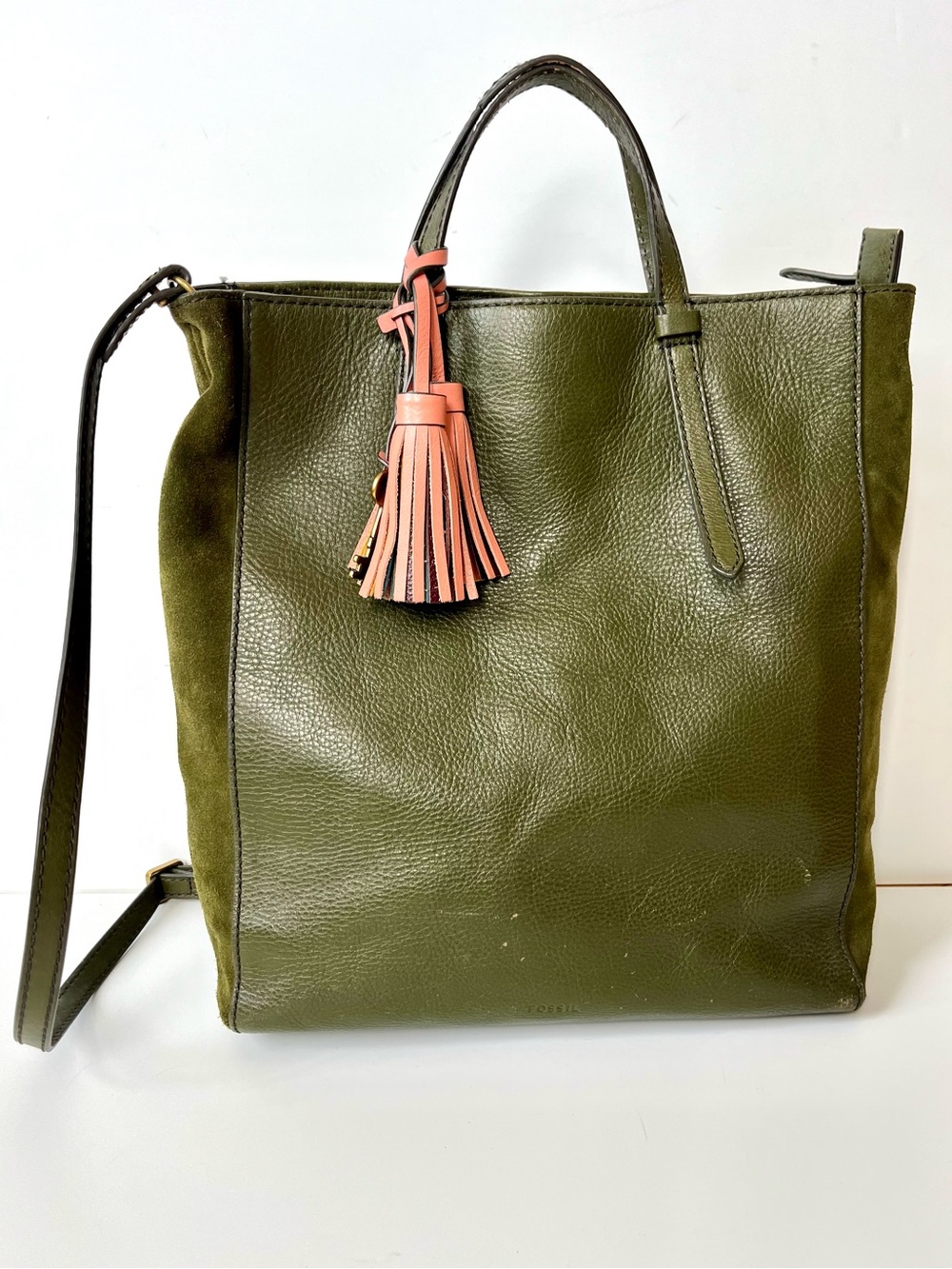Camilla Convertible Leather and Suede Tote Backpack from Fossil